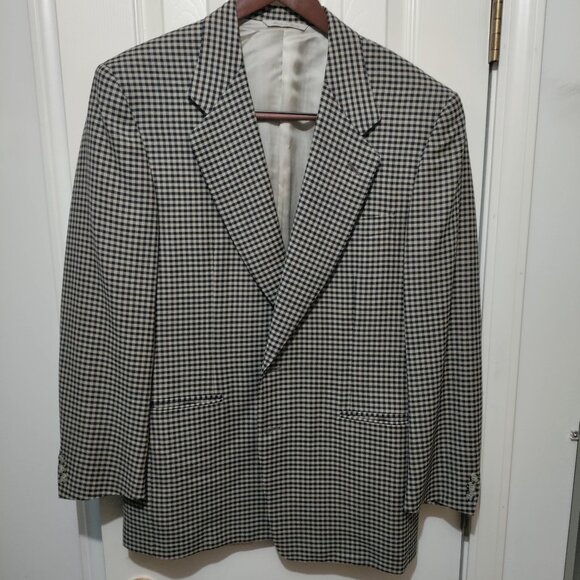 Canali Milano Sport Coat 48R Mens Wool Brown Check Made In Italy For Halls KC